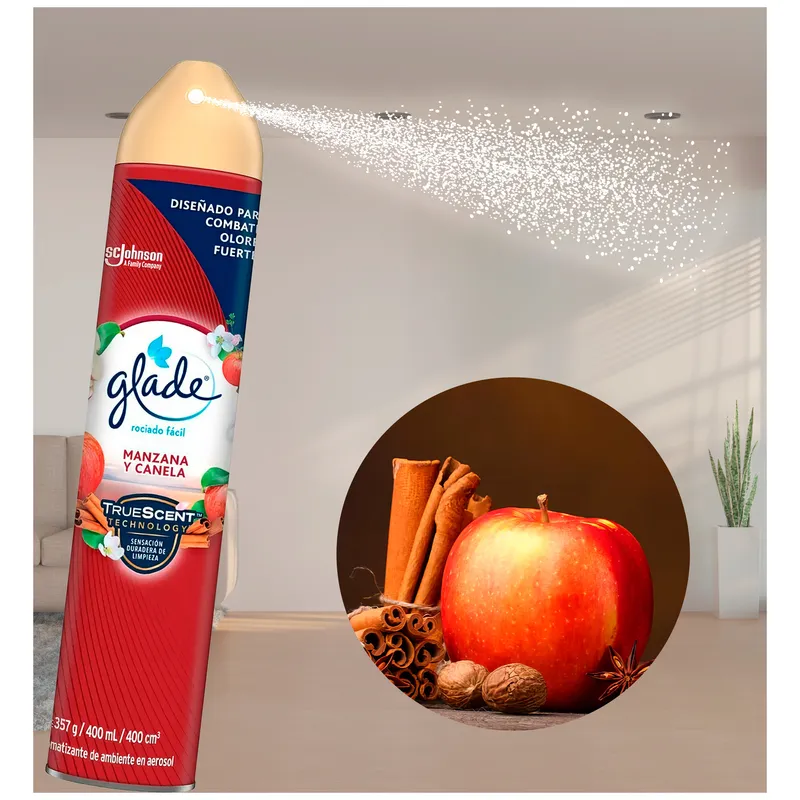 GLADE - Ambientador Glade Spray 400ml Manzana Canela