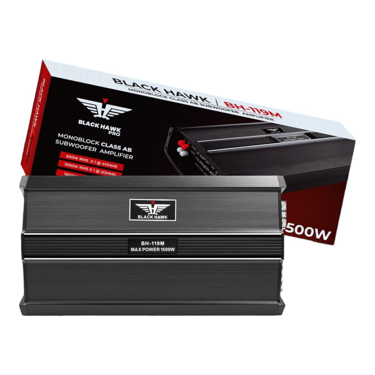 BLACK HAWK - Amplificador Monoral 4500w Black Hawk