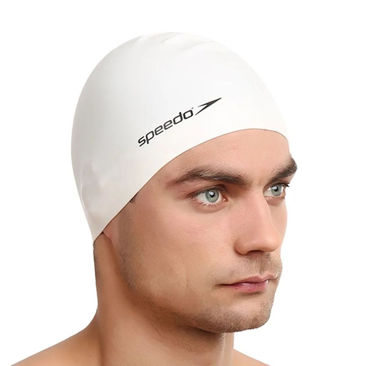 SPEEDO - Gorro para Natacion Speedo Plain Flat Blanco