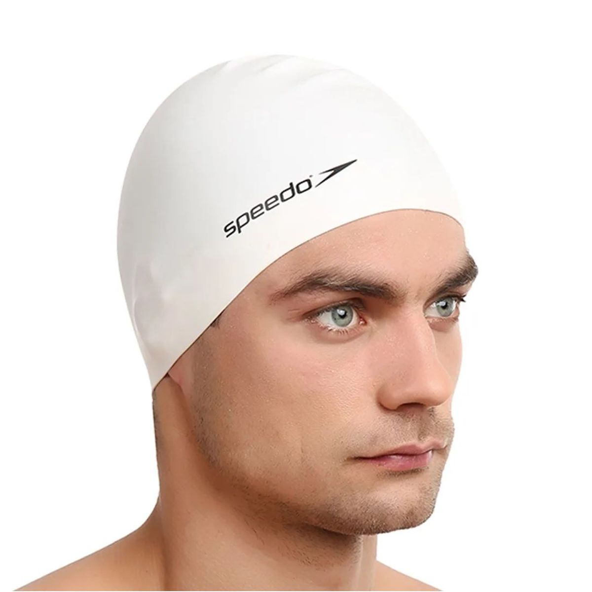 SPEEDO - Gorro para Natacion Speedo Plain Flat Blanco