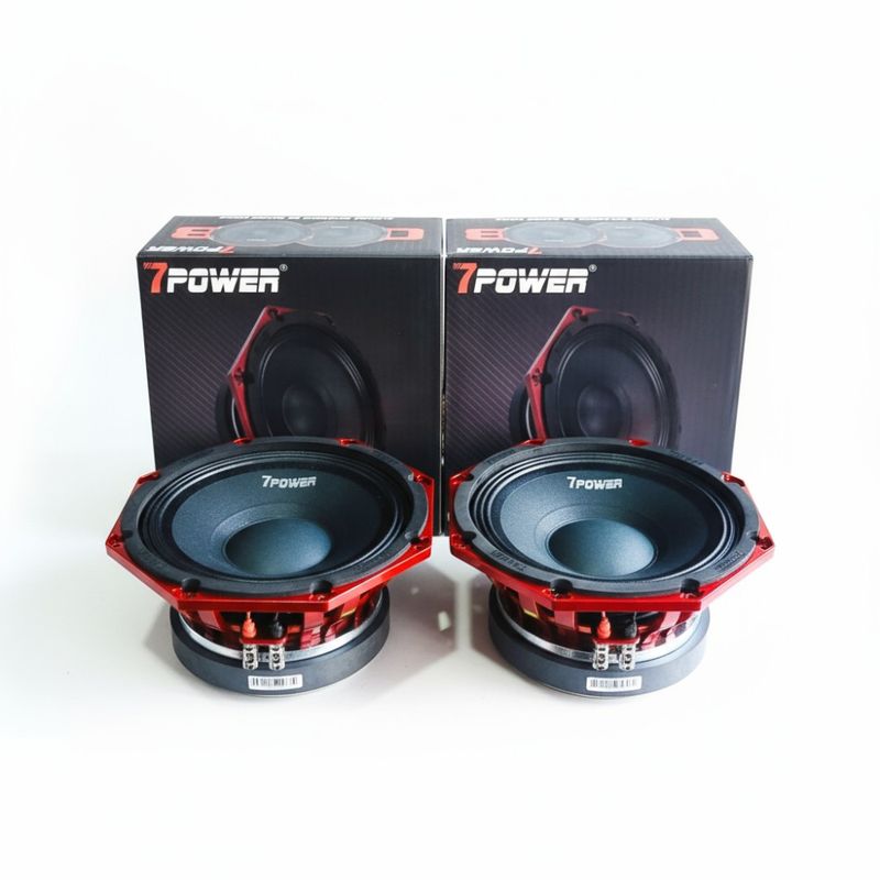 GENERICO - Medio Mid Bass de Competencia Octagonal 8" 1000W 500 RMS 7 Power