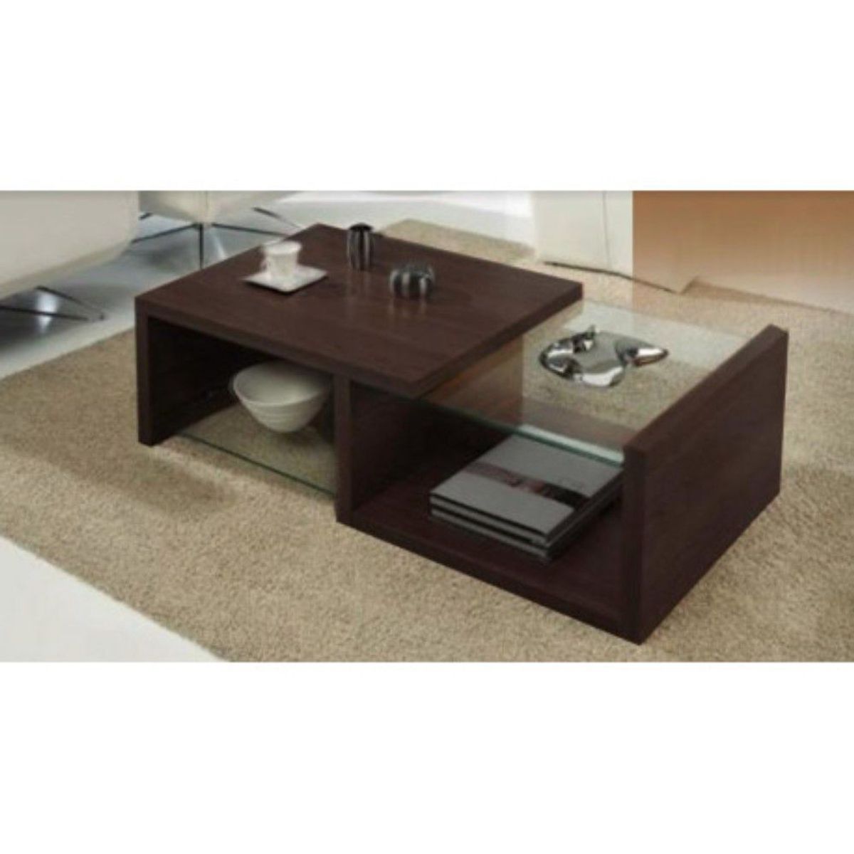 TU MESITA - Mesa de Centro Argentina Melamine Marrón TU MESITA