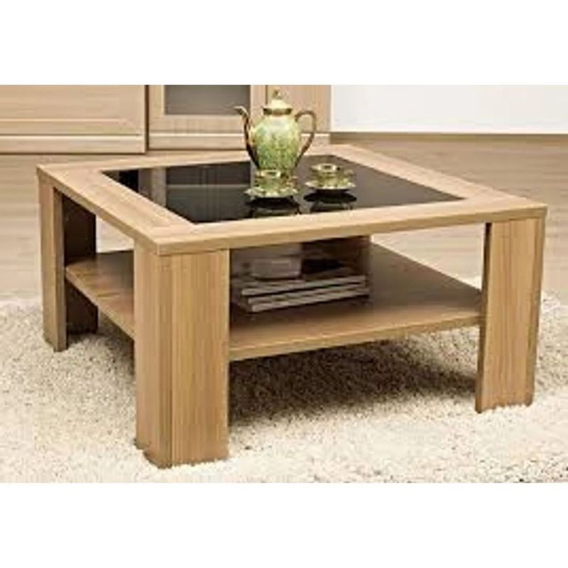 TU MESITA - Mesa de Centro Lousiana Mealmine Marrón Claro TU MESITA