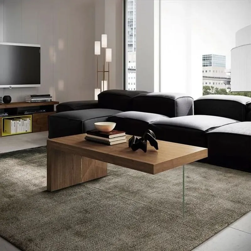 TU MESITA - Mesa de Centro Rusia Melamine Marrón Oscuro TU MESITA