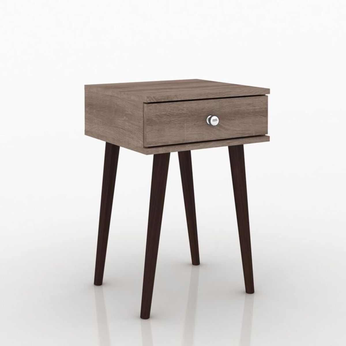 GENERICO - Mesa Auxiliar Rossana 1 puerta 40cm Rustico