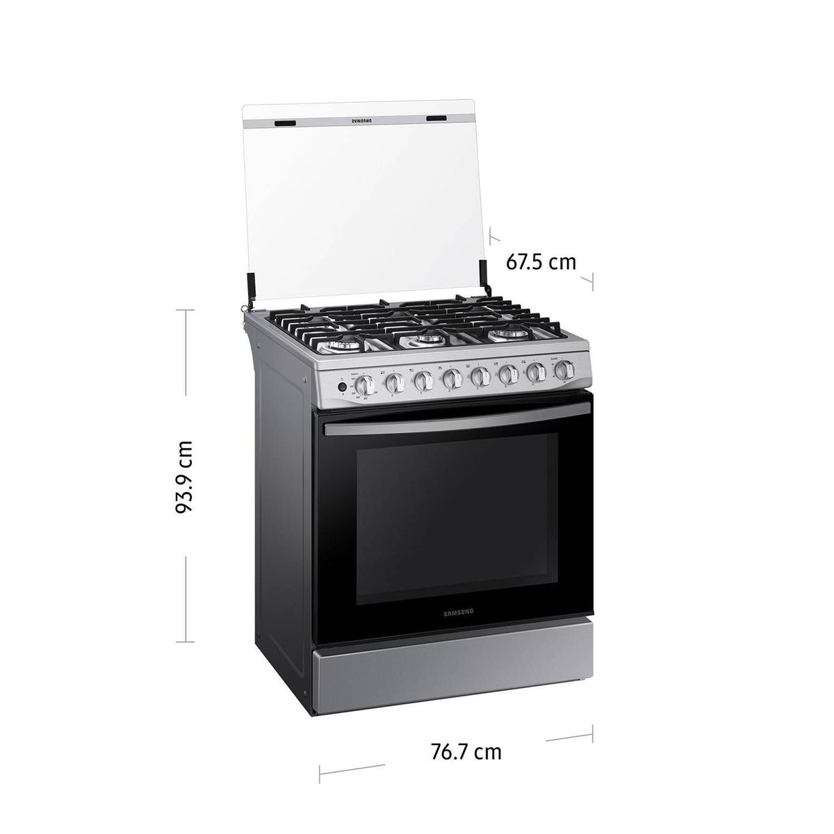 SAMSUNG - Cocina de pie a Gas Samsung 6 Hornillas NX52T5311PS - Croma