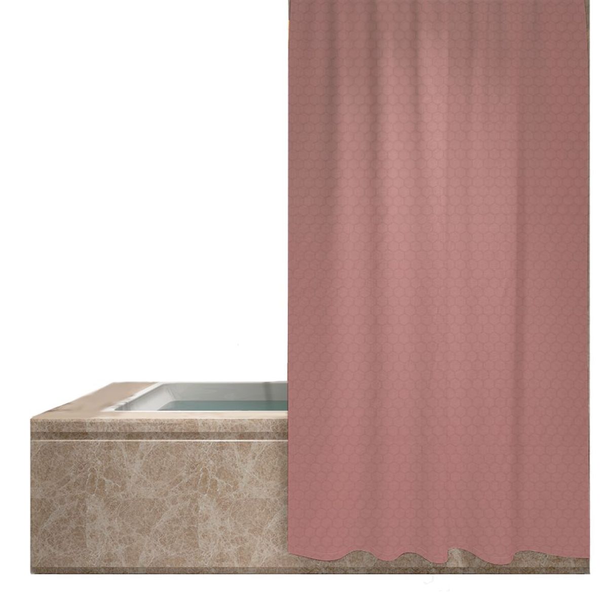 HYGGE - Cortina para Baño Impermeable Diseño Panal