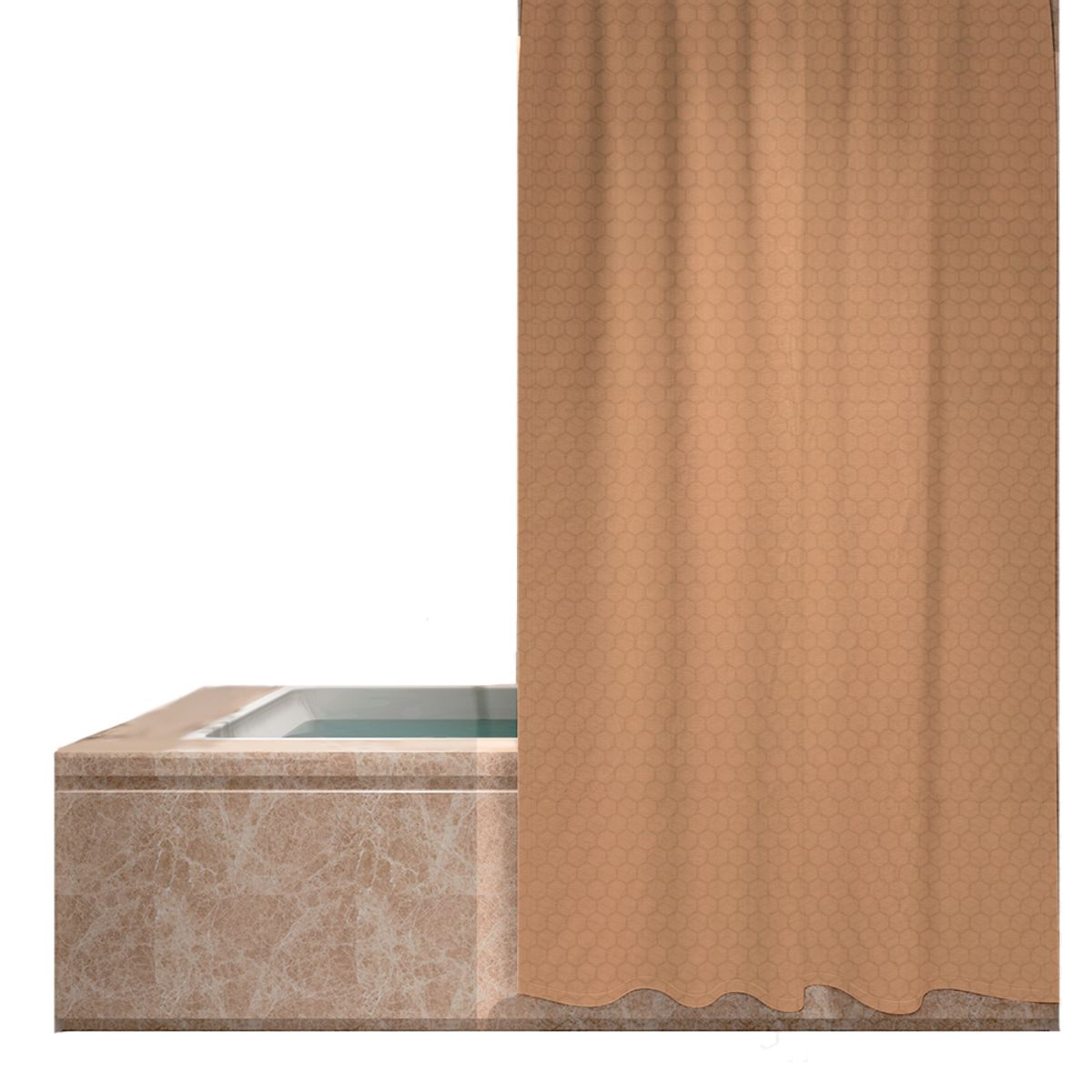 HYGGE - Cortina para Baño Impermeable Diseño Panal