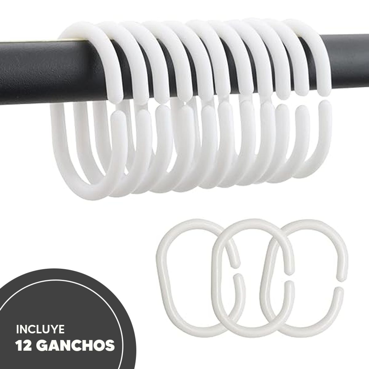 HYGGE - Cortina para Baño Impermeable Diseño Panal