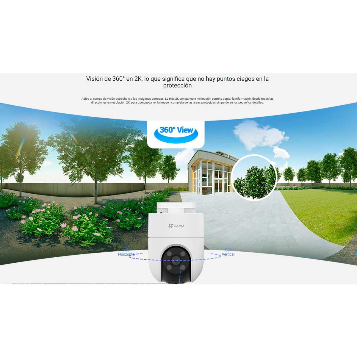 EZVIZ - Cámara Seguridad Wifi Ezviz H8C 4MP Giratoria 360° Externa
