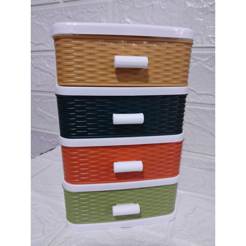 GENERICO - Mini Joyero Organizador Maquillaje Oficina Plastico 4 Cajones