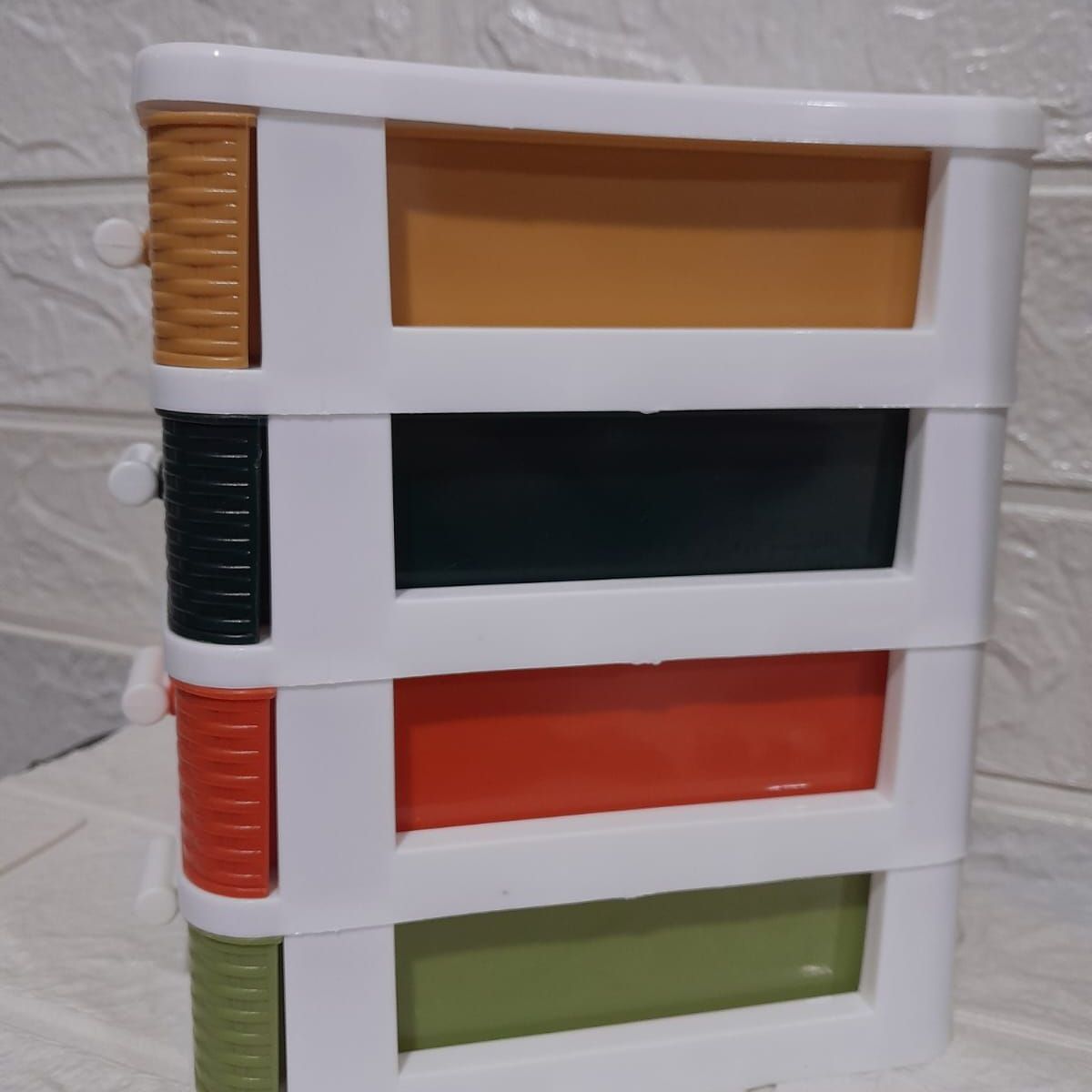 GENERICO - Mini Joyero Organizador Maquillaje Oficina Plastico 4 Cajones