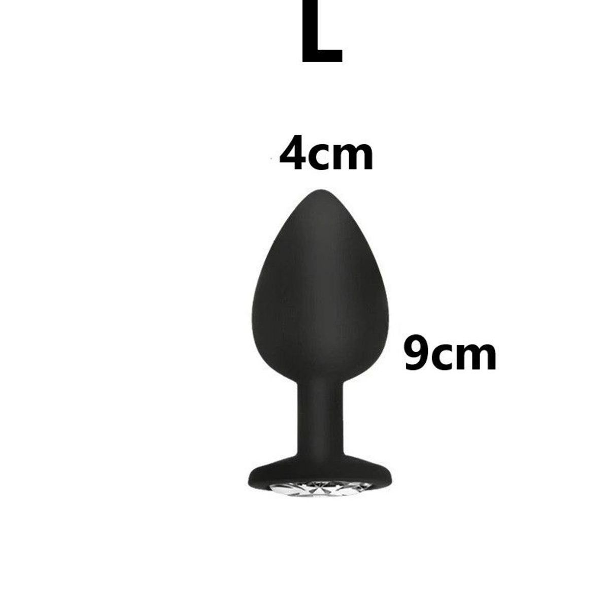 GENERICO - Plug Anal De Silicona 9.0 X 4 cm - Negro