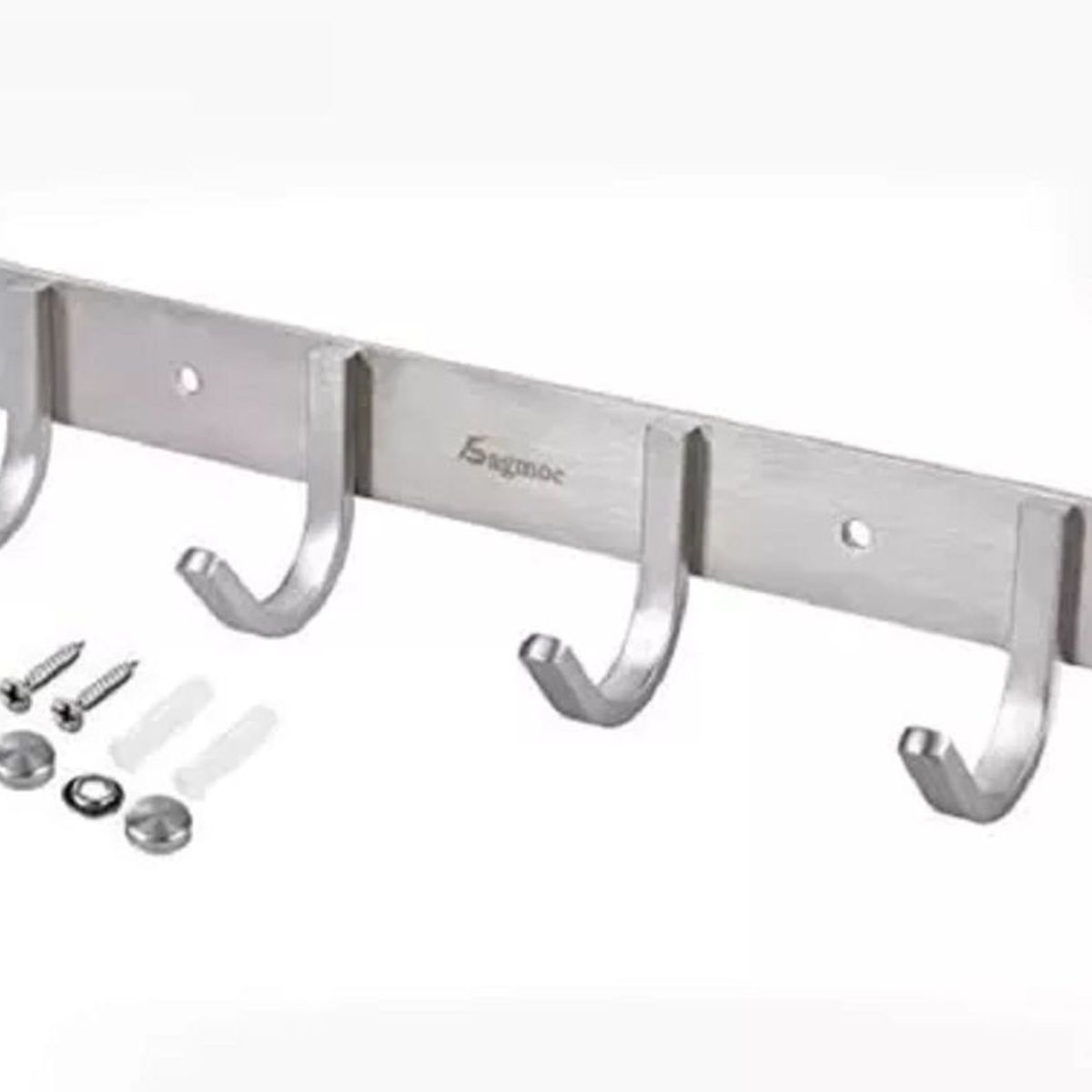 GENERICO - Pack X 2 - Percheros, Colgador De 4 Ganchos Acero Inoxidable