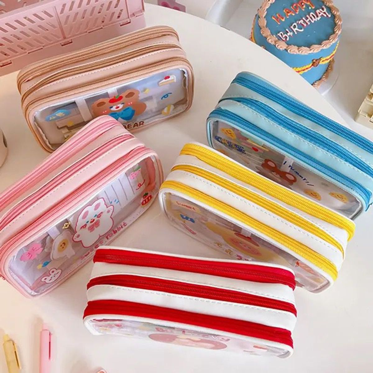 GENERICO - Cartuchera Kawaii Organizador de lápices Accesorios 3 capas