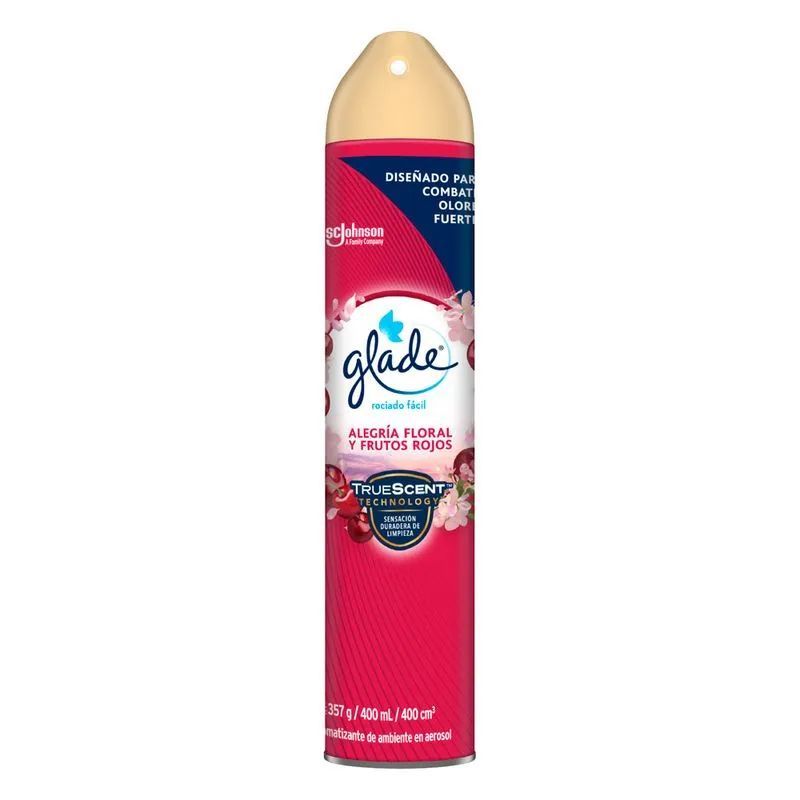 GLADE - Ambientador Glade Spray 400ml Alegría Floral y Frutos Rojos