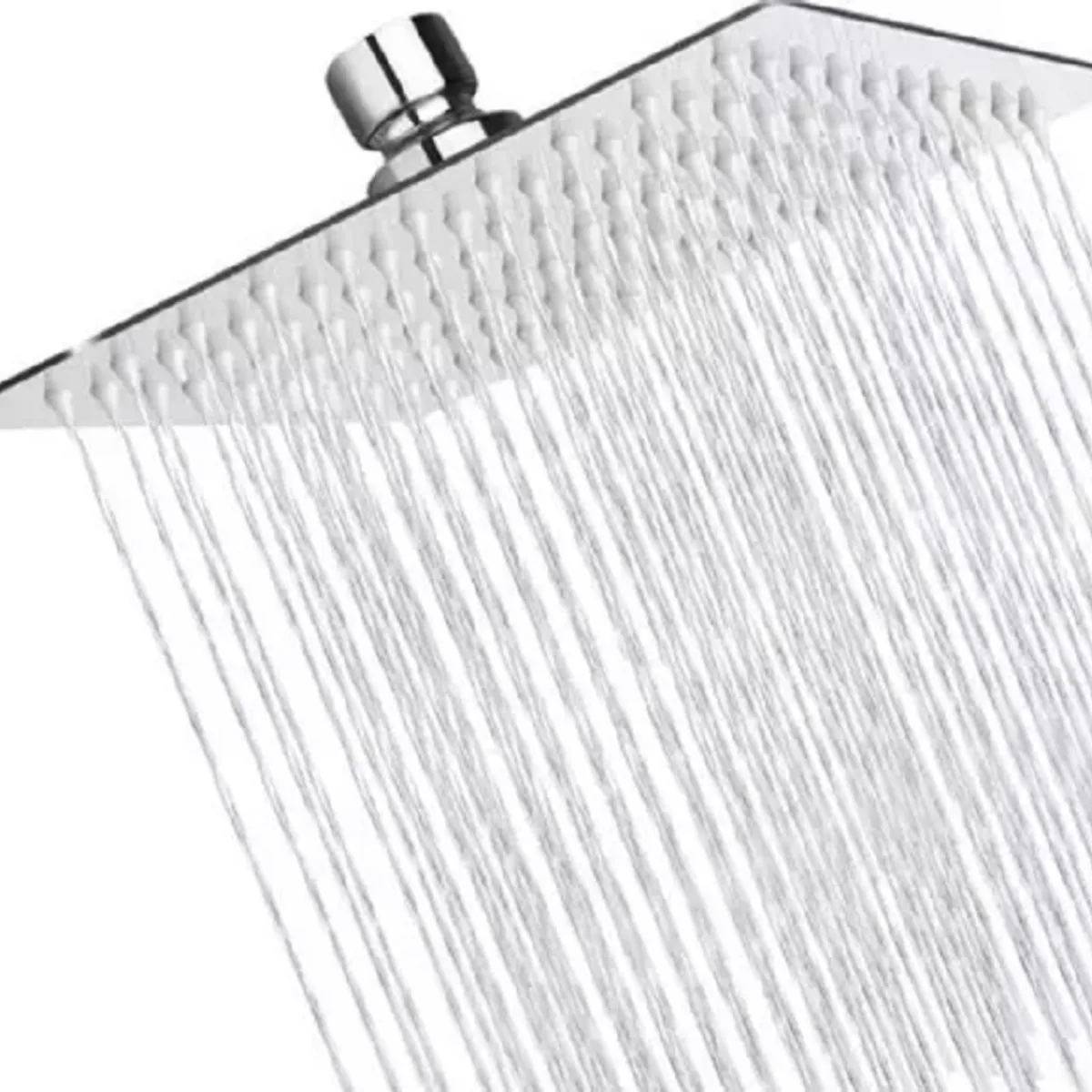 GENERICO - Kit Ducha Española 20cm  Tubo 45° Acero Inox Brillante