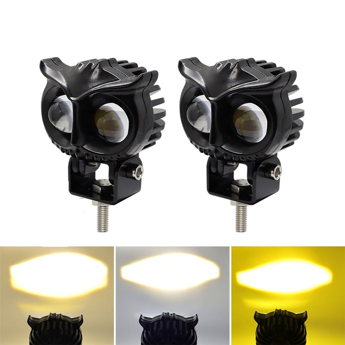 JET - Par Faros Auxiliares Led 80w Altabaja Doble Color Auto Moto