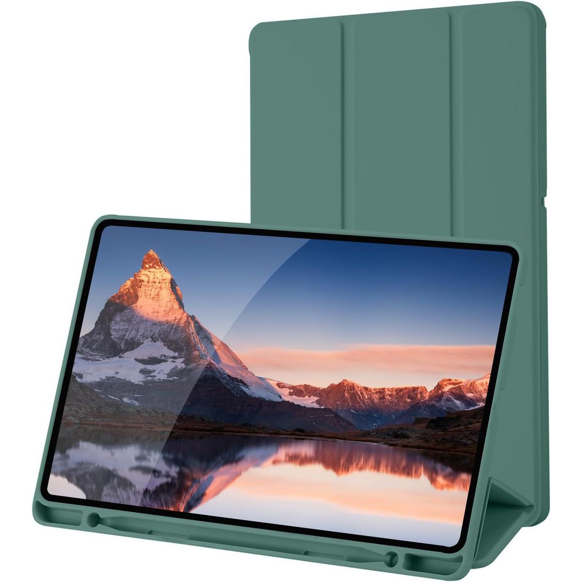 GENERICO - Funda Para Samsung Galaxy Tab S6 Lite 10.4  Con Portalápiz - VERDE