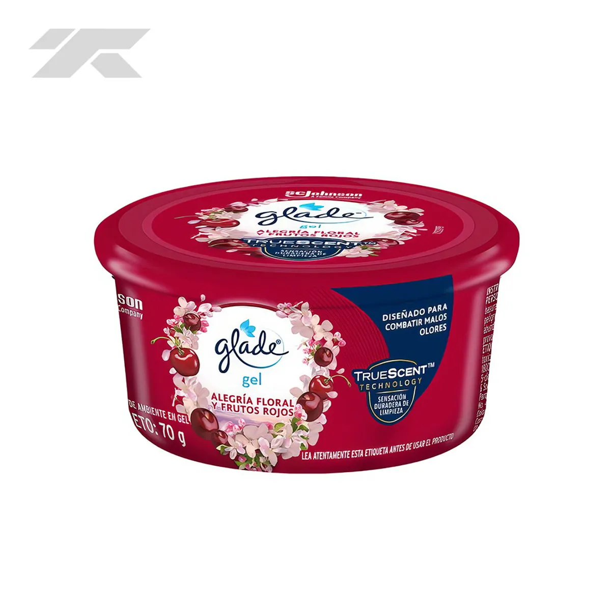 GLADE - Ambientador Gel 70g Alegria Floral y Frutos Rojos Glade