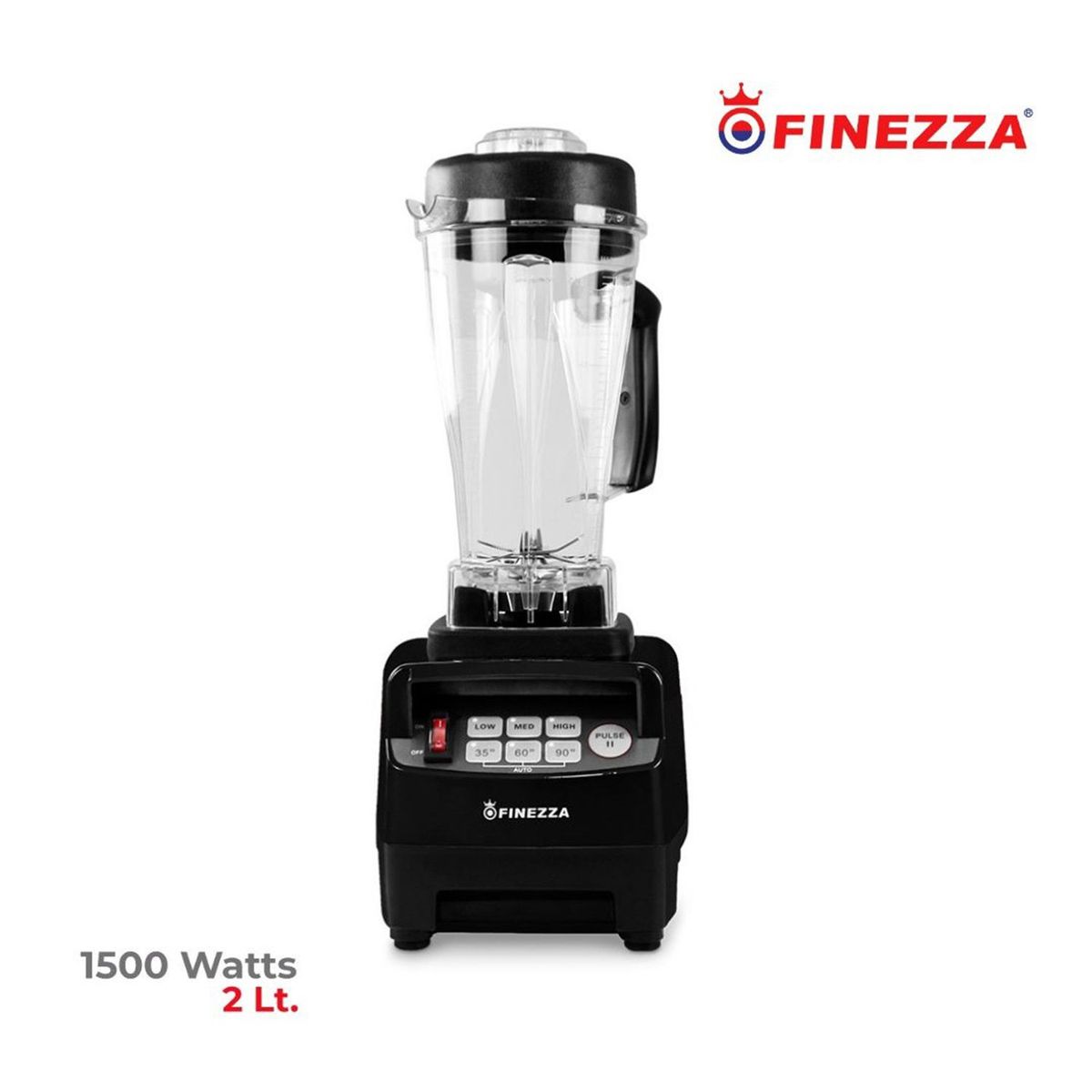 FINEZZA - LICUADORA  DIGITAL FINEZZA 1500W CAPACIDAD 2L NEGRA
