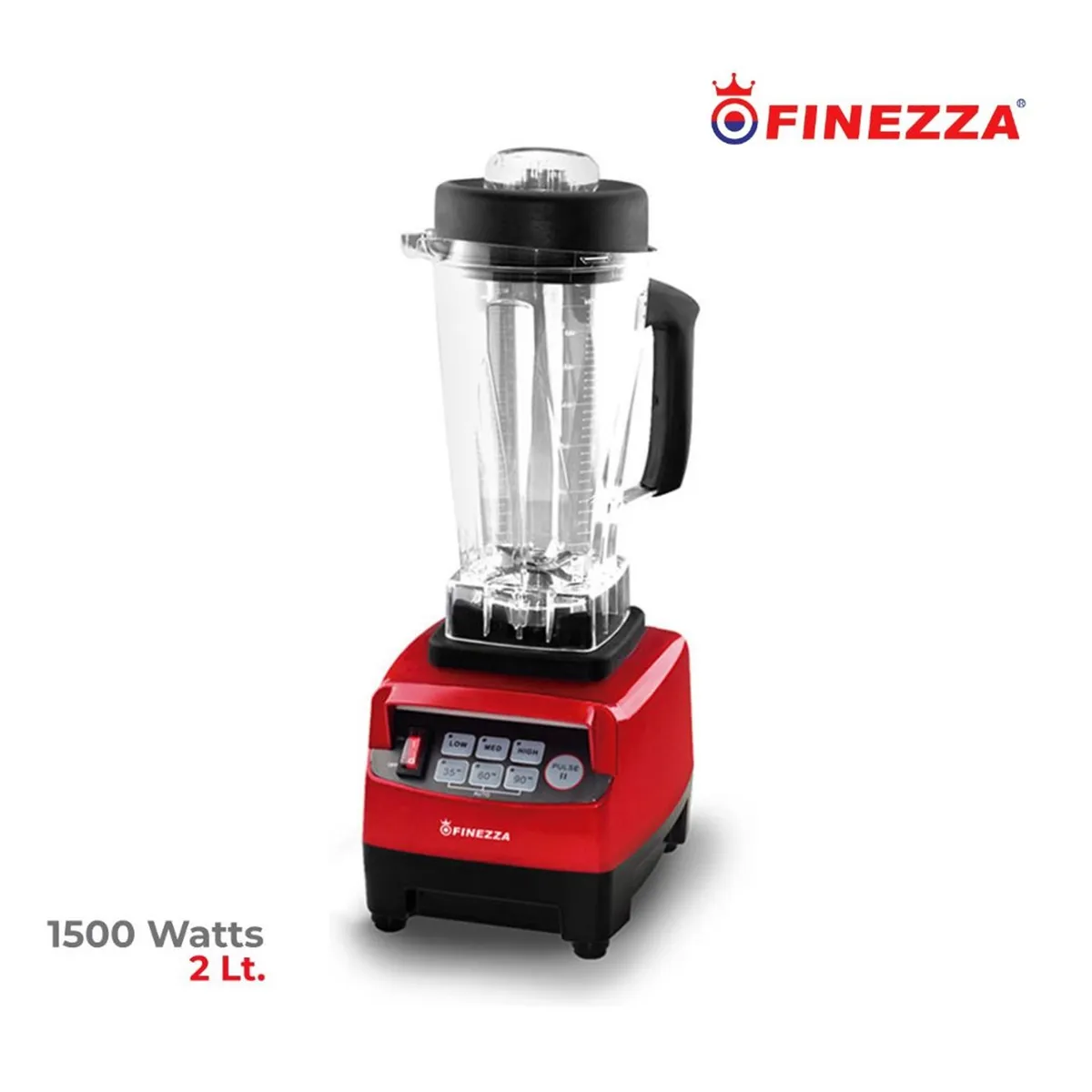 FINEZZA - LICUADORA  DIGITAL FINEZZA 1500W CAPACIDAD 2L ROJA