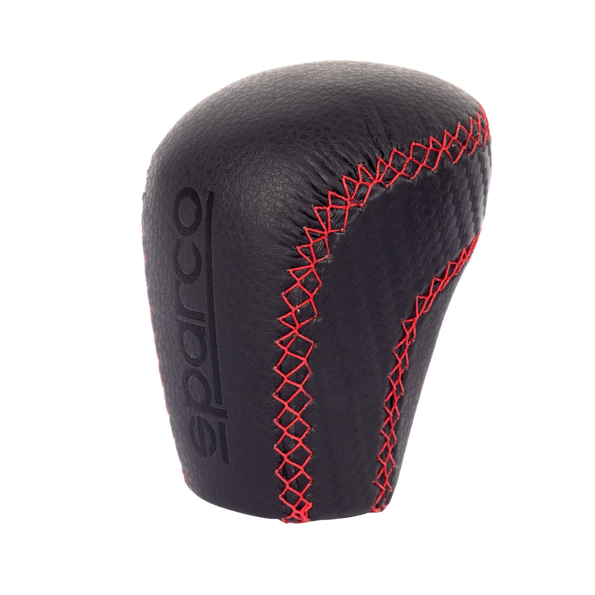 SPARCO - Perilla Pomo Palanca de Cambios Cuero Rojo Sparco