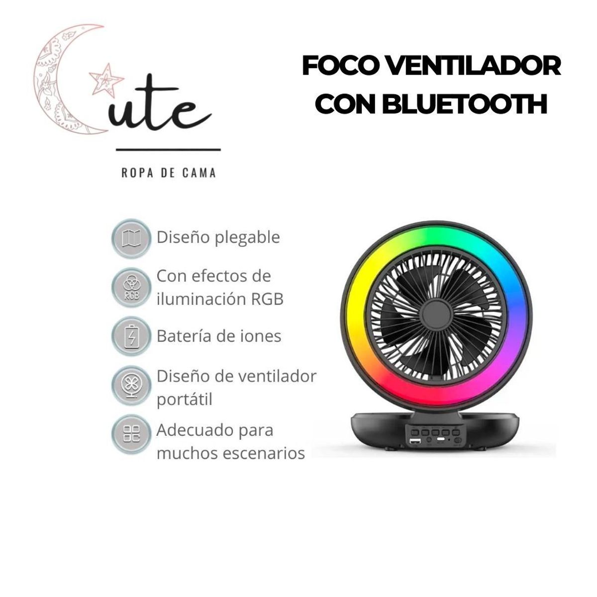 GENERICO - FOCO VENTILADOR LED CON BLUETOOTH