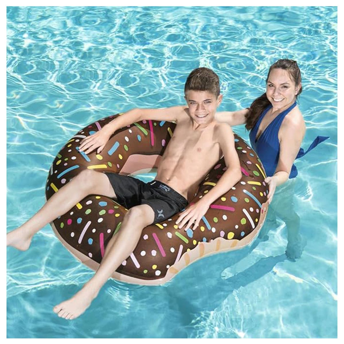 BESTWAY - FLOTADOR INFLABLE DONA MARRÓN 100cm