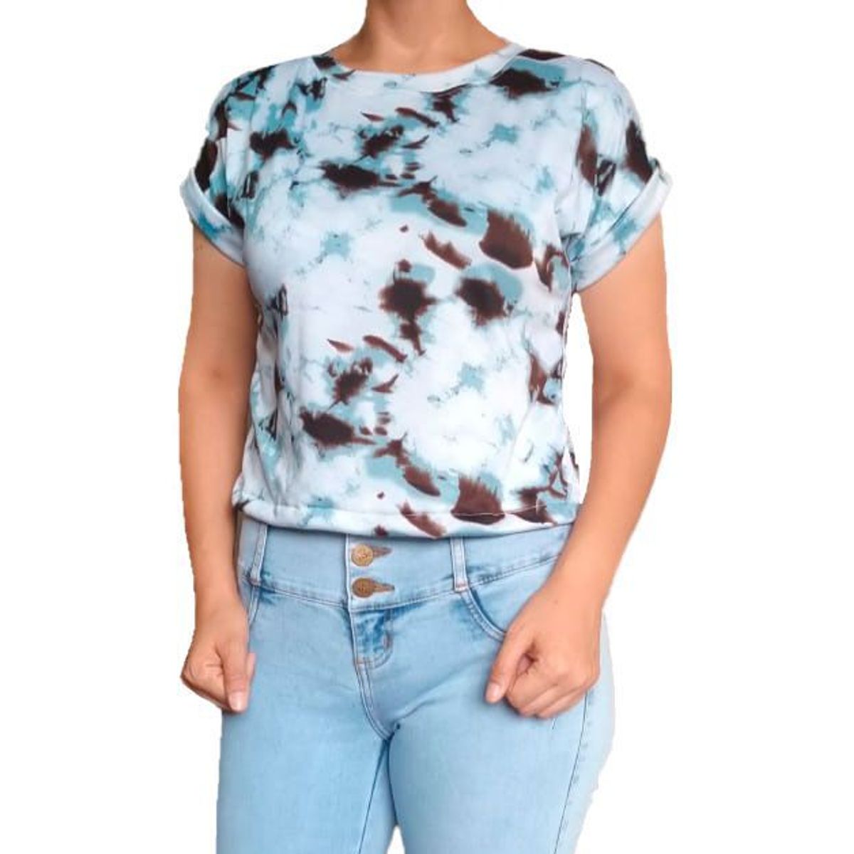GENERICO - Polo mujer tie dye kimo - Nathalie Love It - Negro