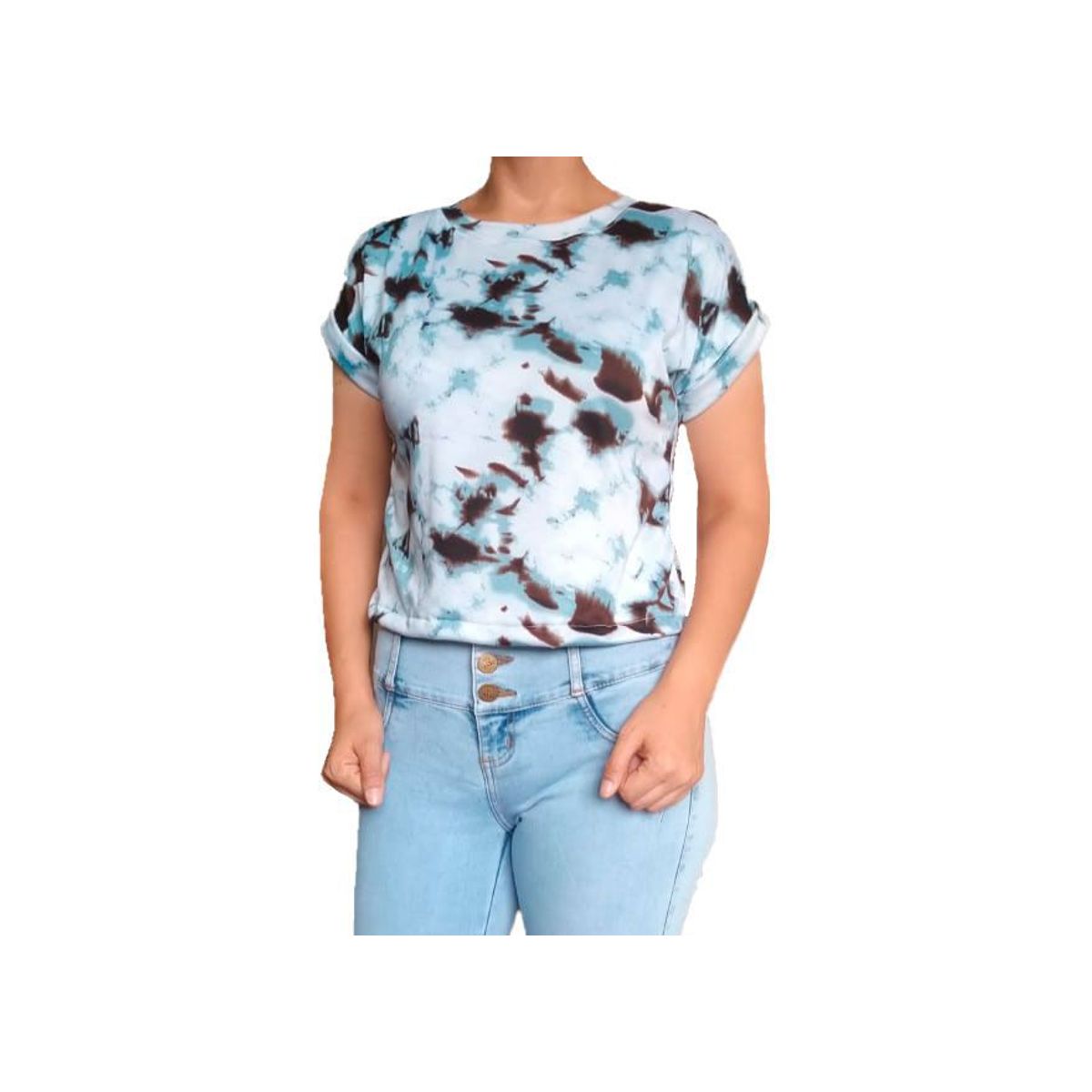 GENERICO - Polo mujer tie dye kimo - Nathalie Love It - Negro