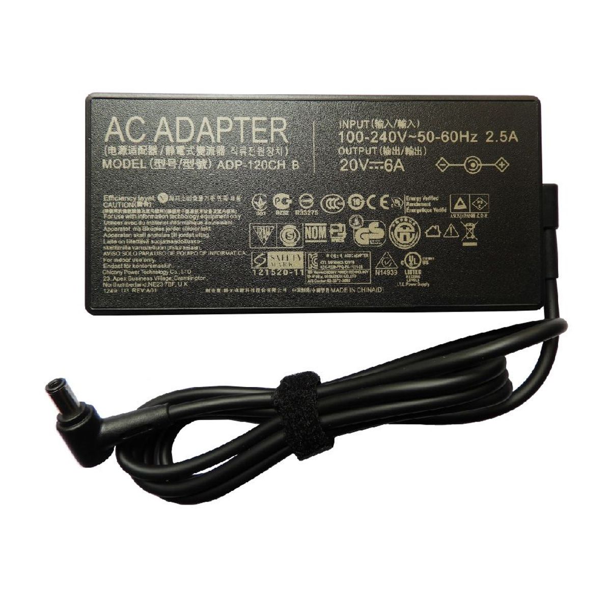 CARGADOR COMPATIBLE PARA LAPTOP 20V 6A 120W 6,0 x 3,7 PUNTA AGUJA PEQ, marca GENERICO - Foto Principal