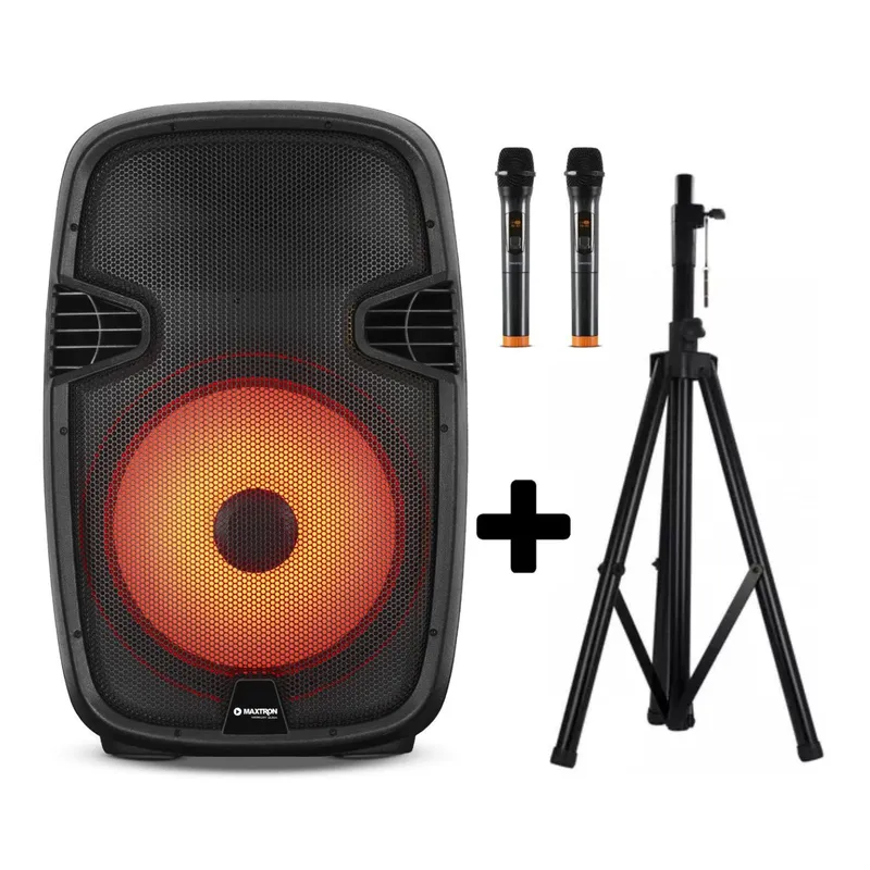 MAXTRON - Parlante Maxtron  MX1515V_MERKURY_ULTRA con soporte luz LED Bluetooth