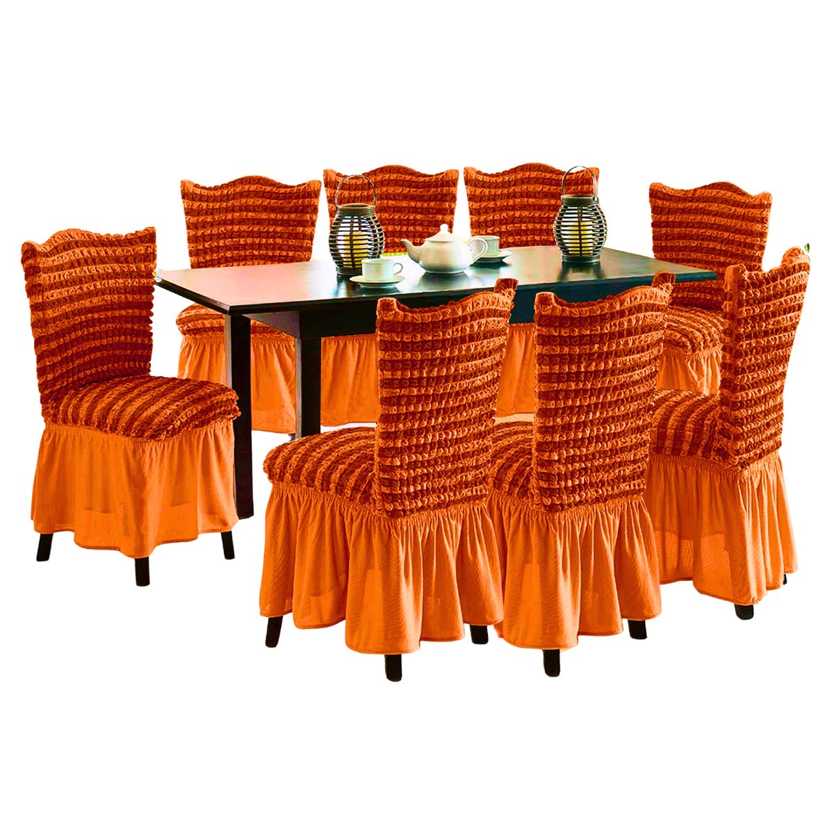 SALA FABULOSA - Funda de silla 8 pzs spandex burbuja bicolor LACRE