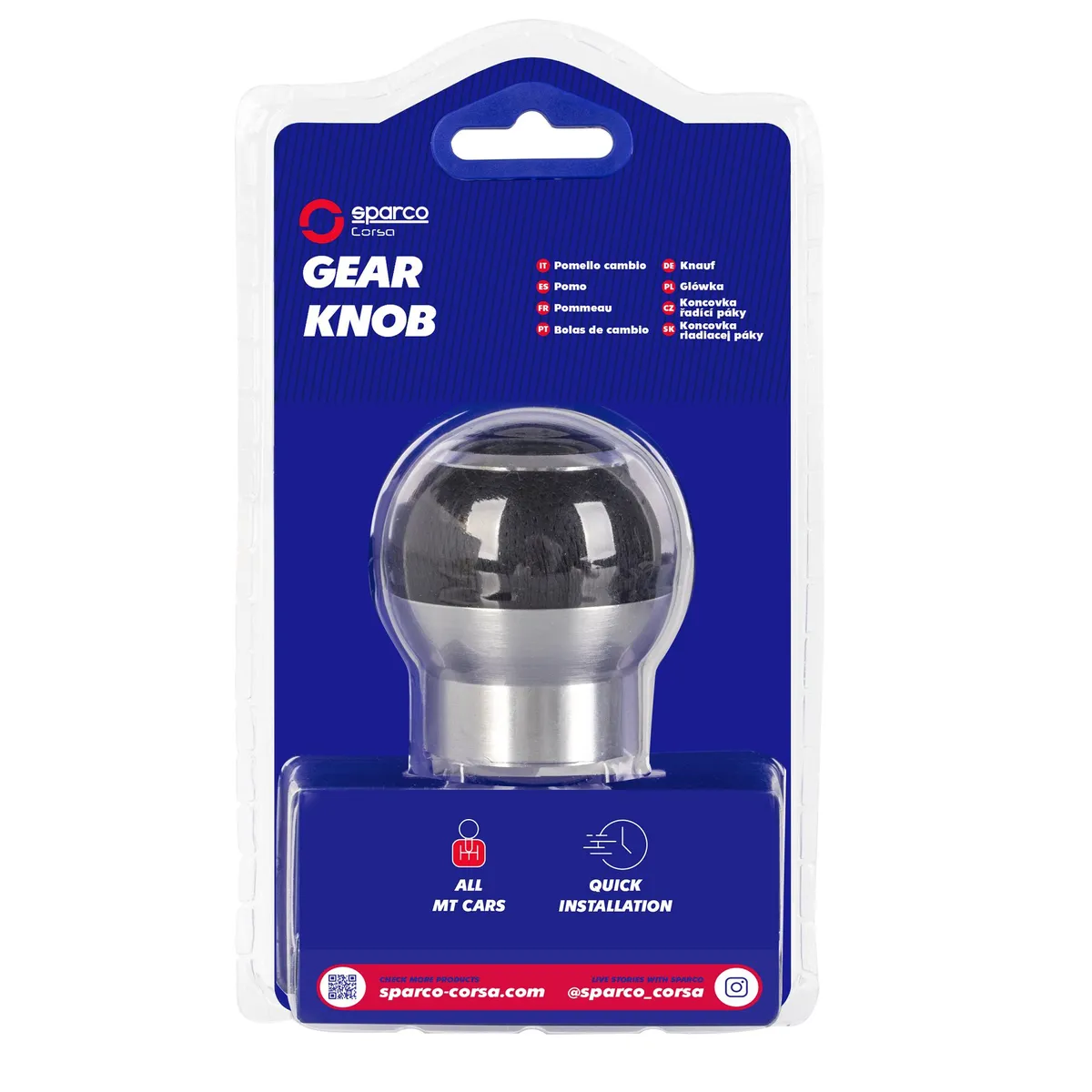 SPARCO - Perilla Pomo Palanca Velocidades Universal Sparco Piel F1