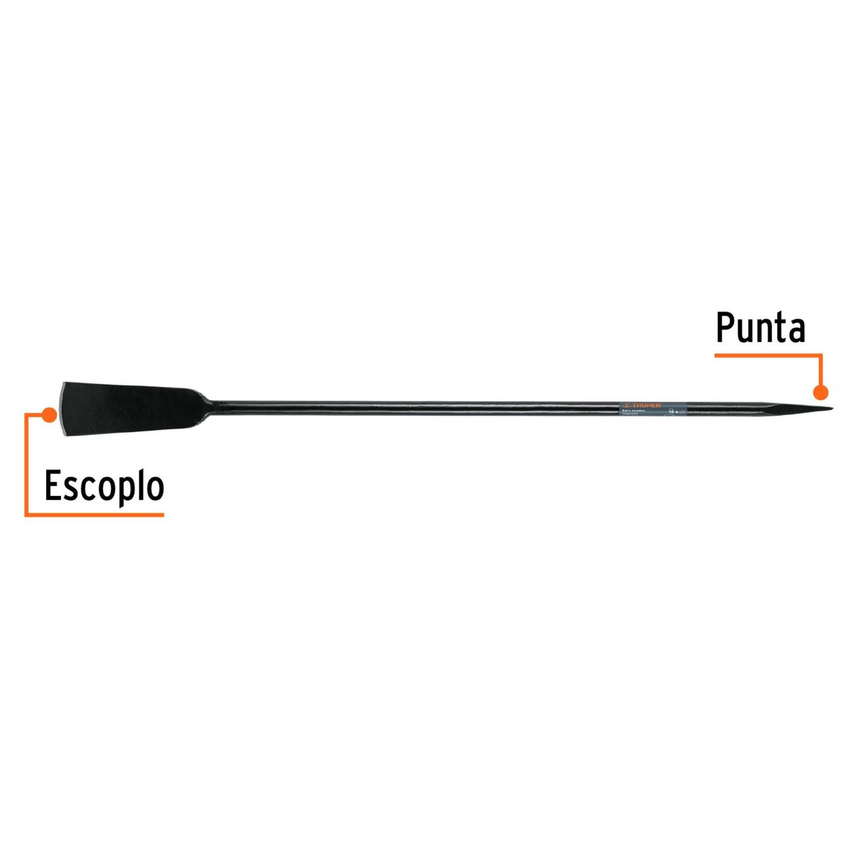 TRUPER - Barreta cavadora paleta ancha 140 cm, escoplo 102 mm, Truper