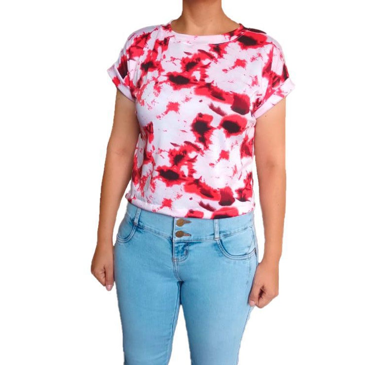 GENERICO - Polo mujer tie dye kimo - Nathalie Love It - rojo