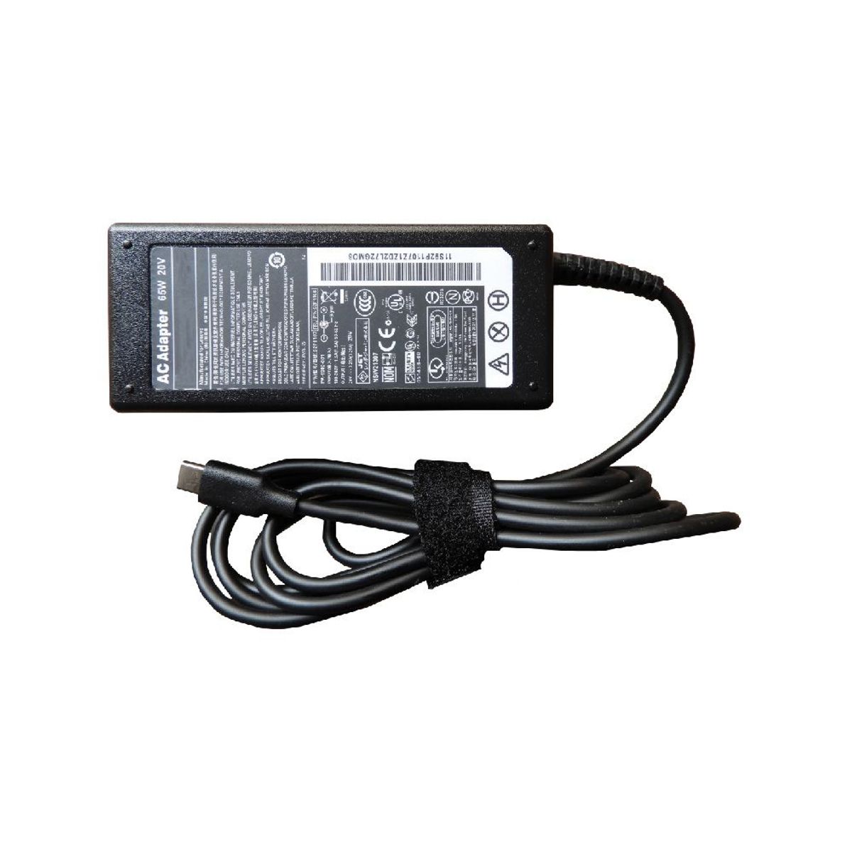 GENERICO - CARGADOR COMPATIBLE PARA LAPTOP 20V 325A 65W TIPO C RECTANGULAR