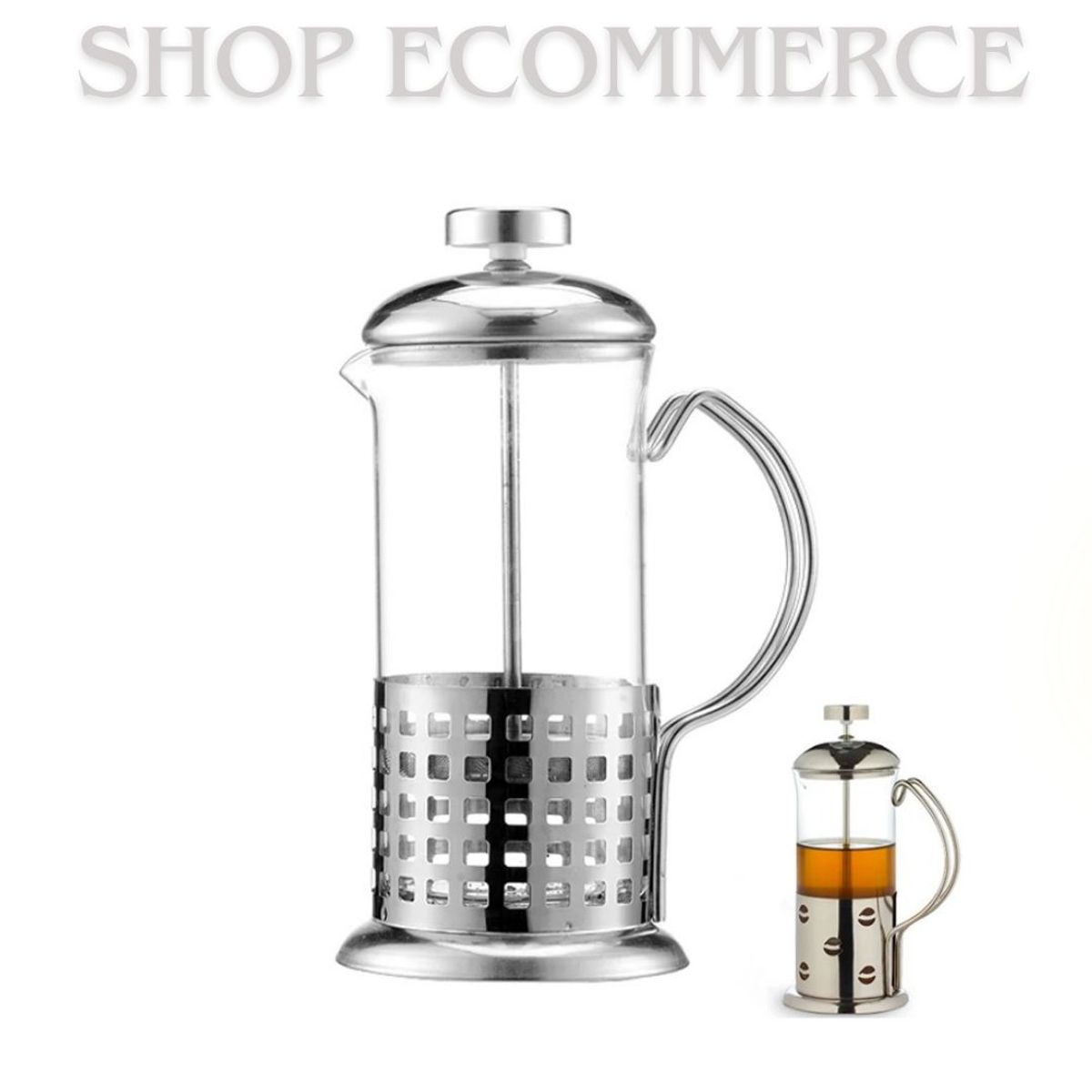 GENERICO - Cafetera prensa 350 ml plateado