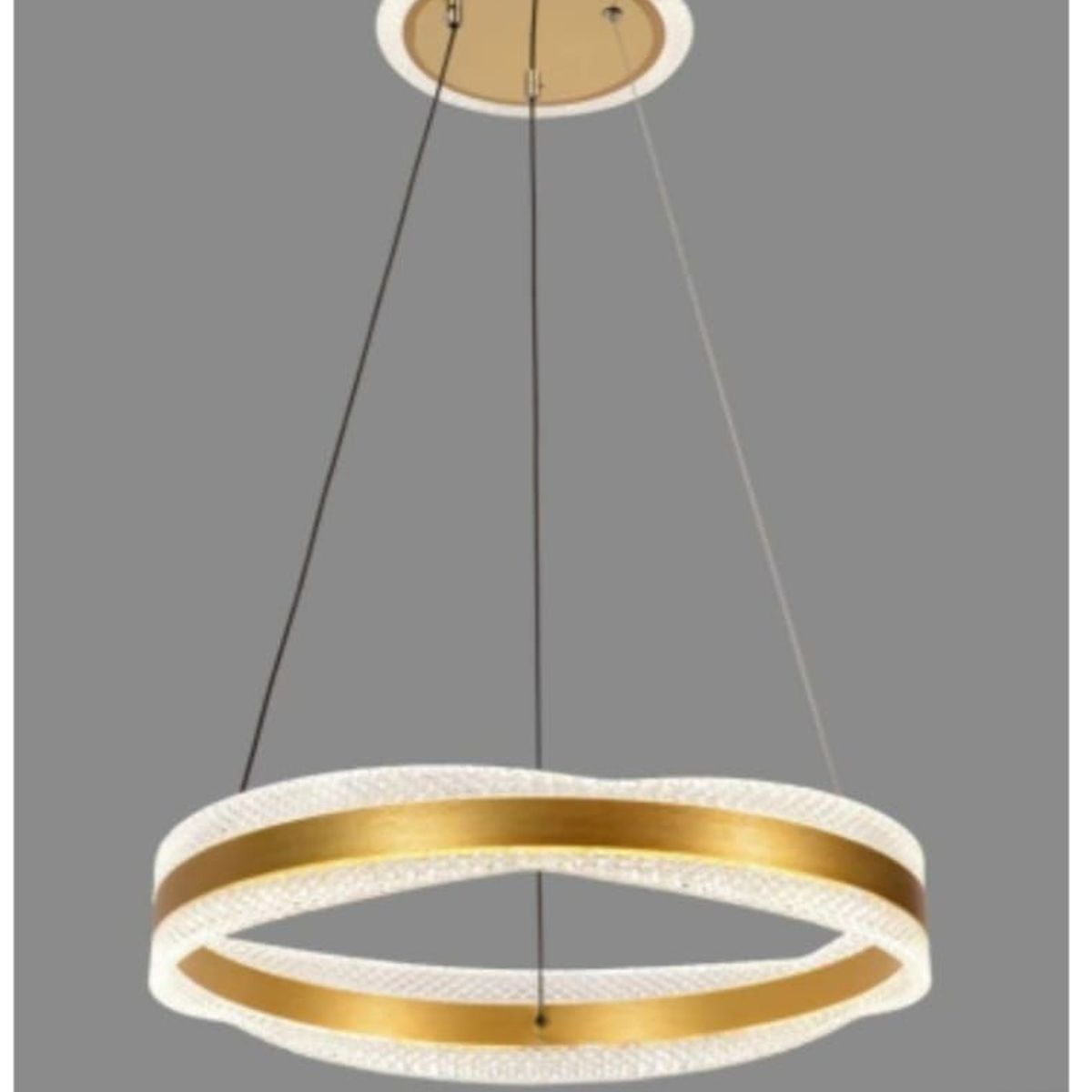 GENERICO - Lámpara de techo led aro dorado 3 luces