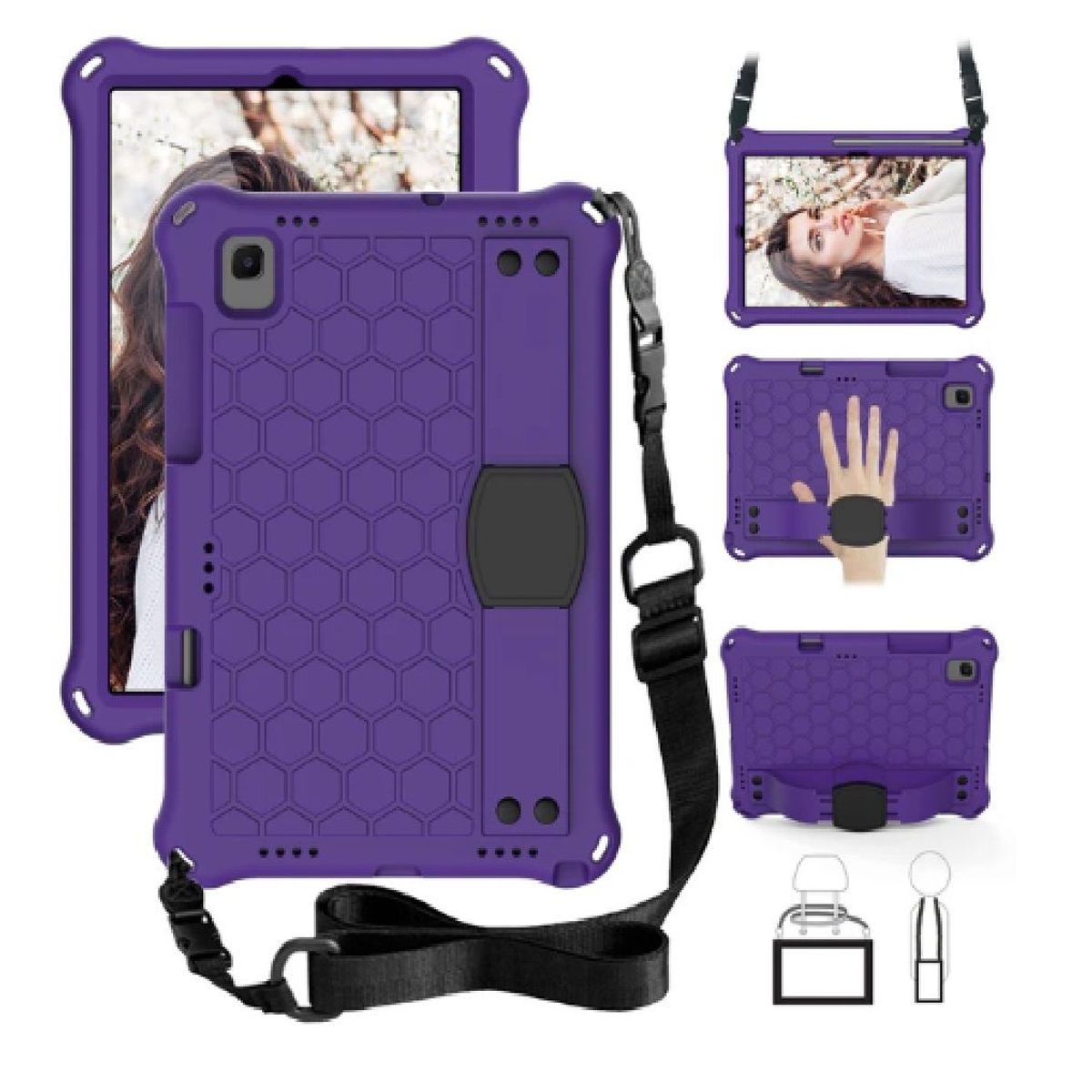 OTTOWARE - Funda para Tablet Modelo con Correa para Lenovo M10 X306f Morado