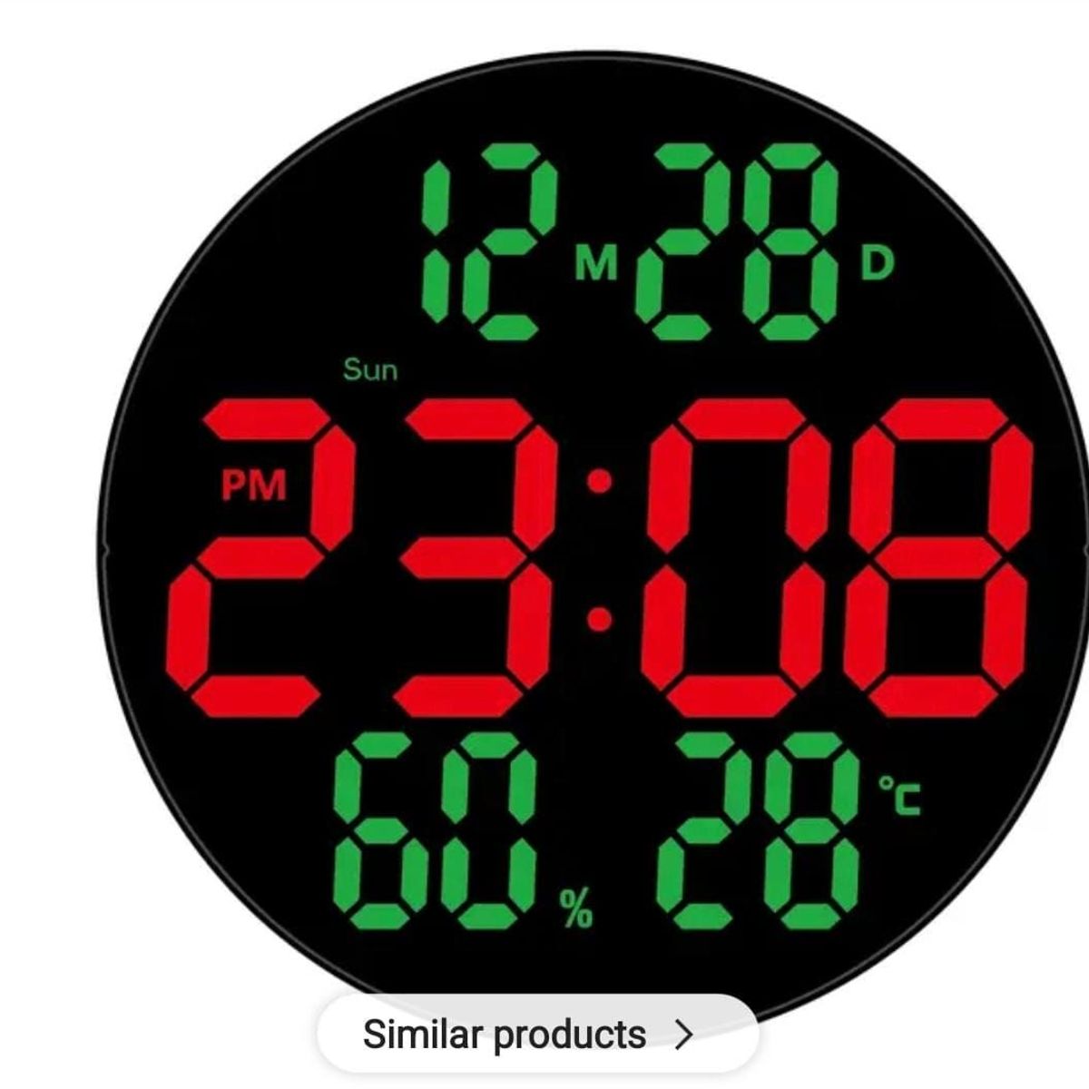 GENERICO - RELOJ DIGITAL LED CONTROL REMOTO  TEMPERATURA