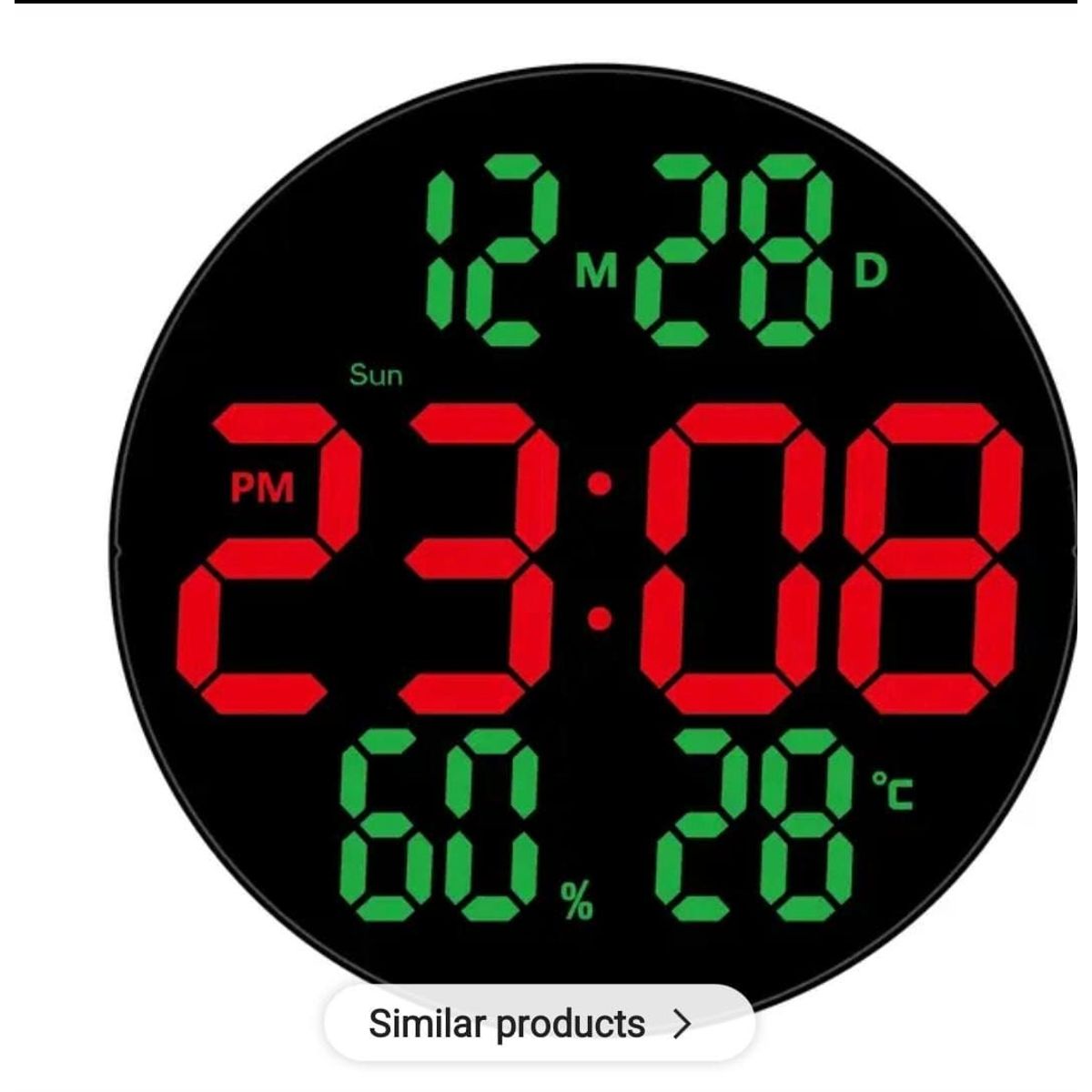 GENERICO - RELOJ DIGITAL LED CONTROL REMOTO  TEMPERATURA