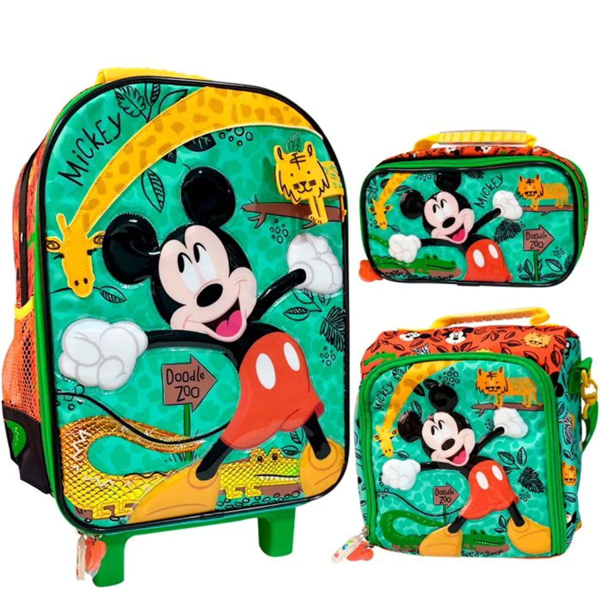 SCOOL - Set Mickey Mouse MAGIC Maleta Lonchera Cartuchera