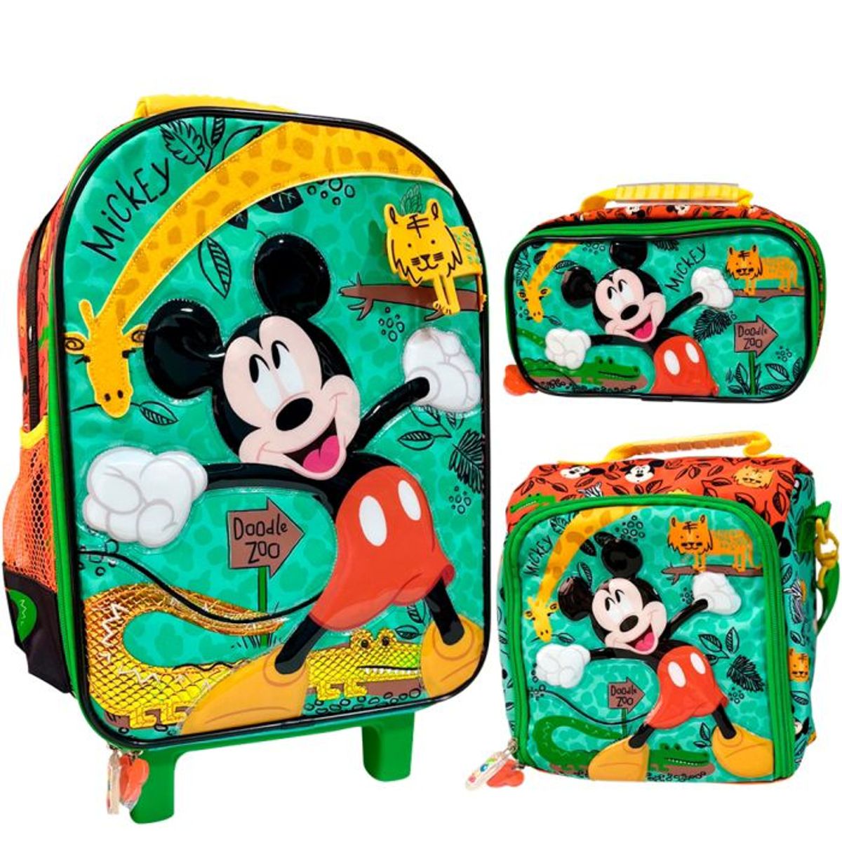 SCOOL - Set Mickey Mouse MAGIC Maleta Lonchera Cartuchera