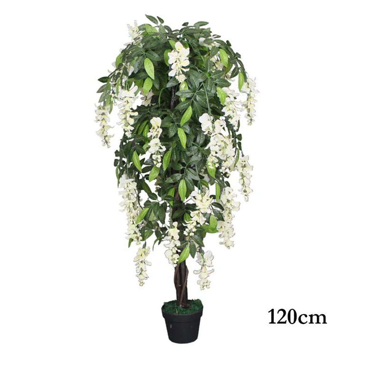 GENERICO - Planta artificial con flores blancas 1.20 m.