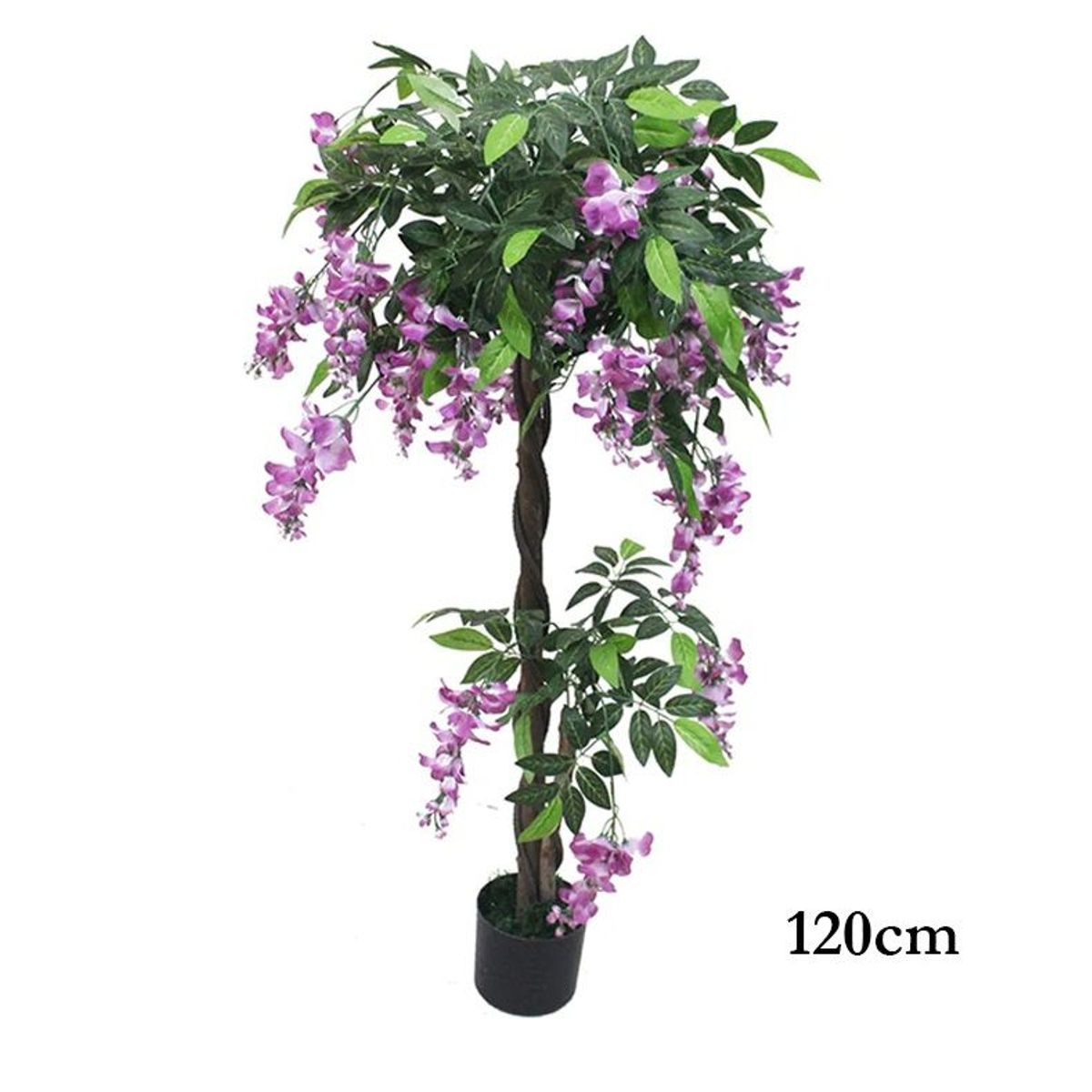 GENERICO - Planta artificial con flores moradas 1.20 m.