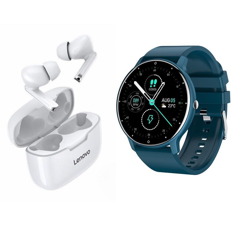 LENOVO - ZL02D Smartwatch+Lenovo XT90 Auriculares Bluetooth Audífonos In-Ear