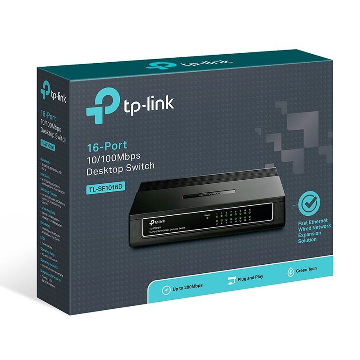 TP LINK - Switch Tp-link- 16 Puertos Tl-sf1016d 10/100mbps