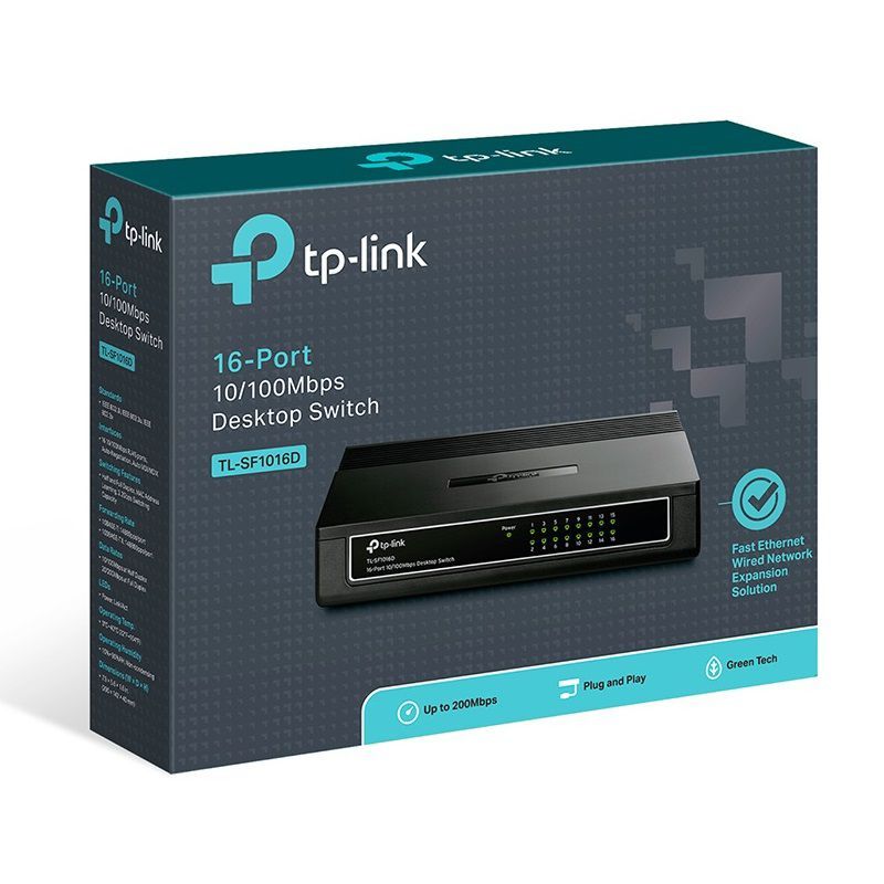 TP LINK - Switch Tp-link- 16 Puertos Tl-sf1016d 10/100mbps